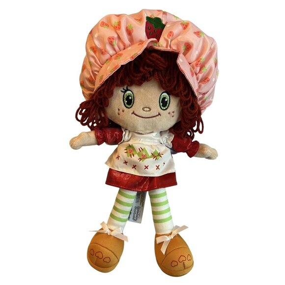Strawberry Shortcake Plush Rag Doll 13" WildBrain Collectible With Strawberry Ha - Picture 2 of 4